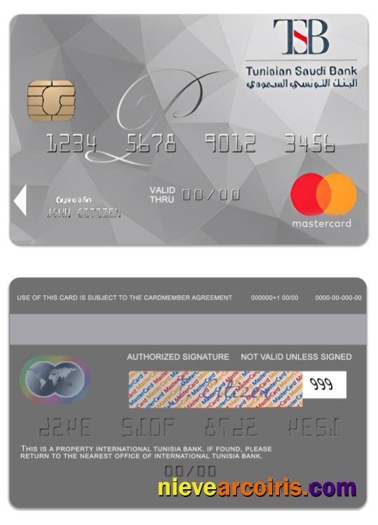 Tunisia International Tunisia Bank national platinum mastercard